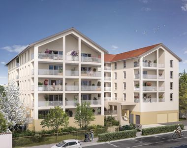 Le Clos des Maraîchers à Bourg-en-Bresse : vue des bâtiments et de leurs balcons